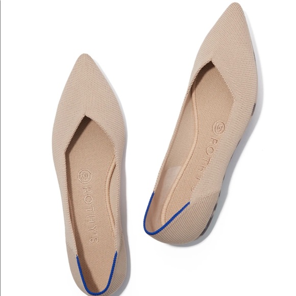 Rothy's Shoes - Rothy’s “The Point” (Ecru, tortoise shell bottom)